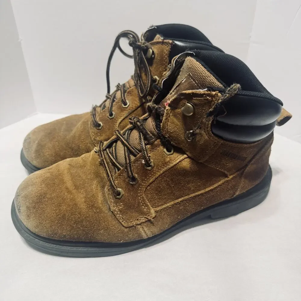 Brahma Work Boots Mens Size 10W Suede Leather‎ Waterproof Oil Resistant Shoes